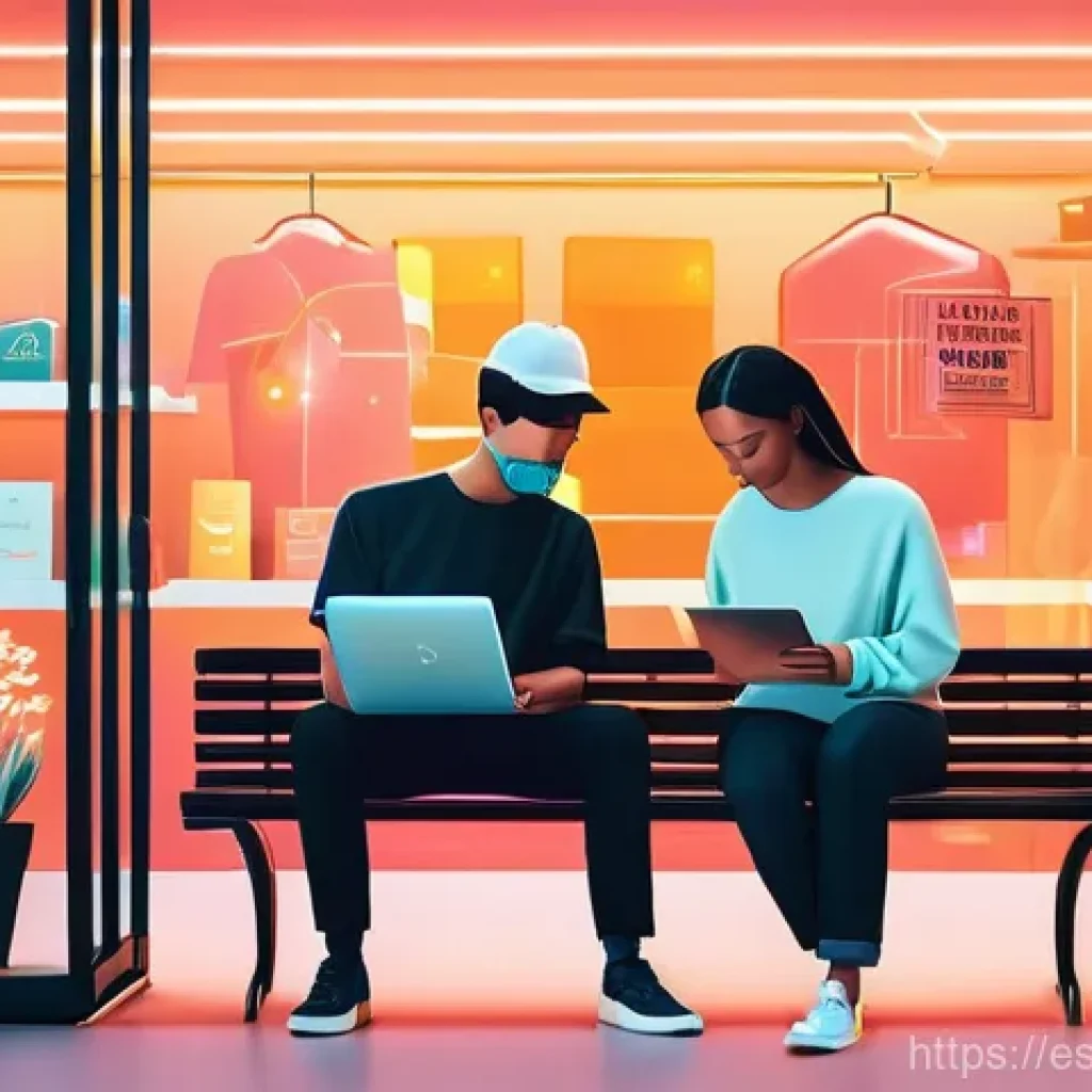 옴니채널 경험에서의 고객 충성 프로그램 개발 - **Prompt 1: The Seamless Omnichannel Journey**
"A vibrant, dynamic illustration depicting a dive...