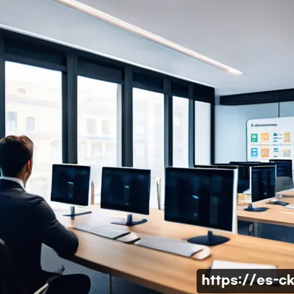 옴니채널의 데이터 보안 및 프라이버시 이슈 - A modern office environment with diverse professionals collaborating on cybersecurity strategies for...