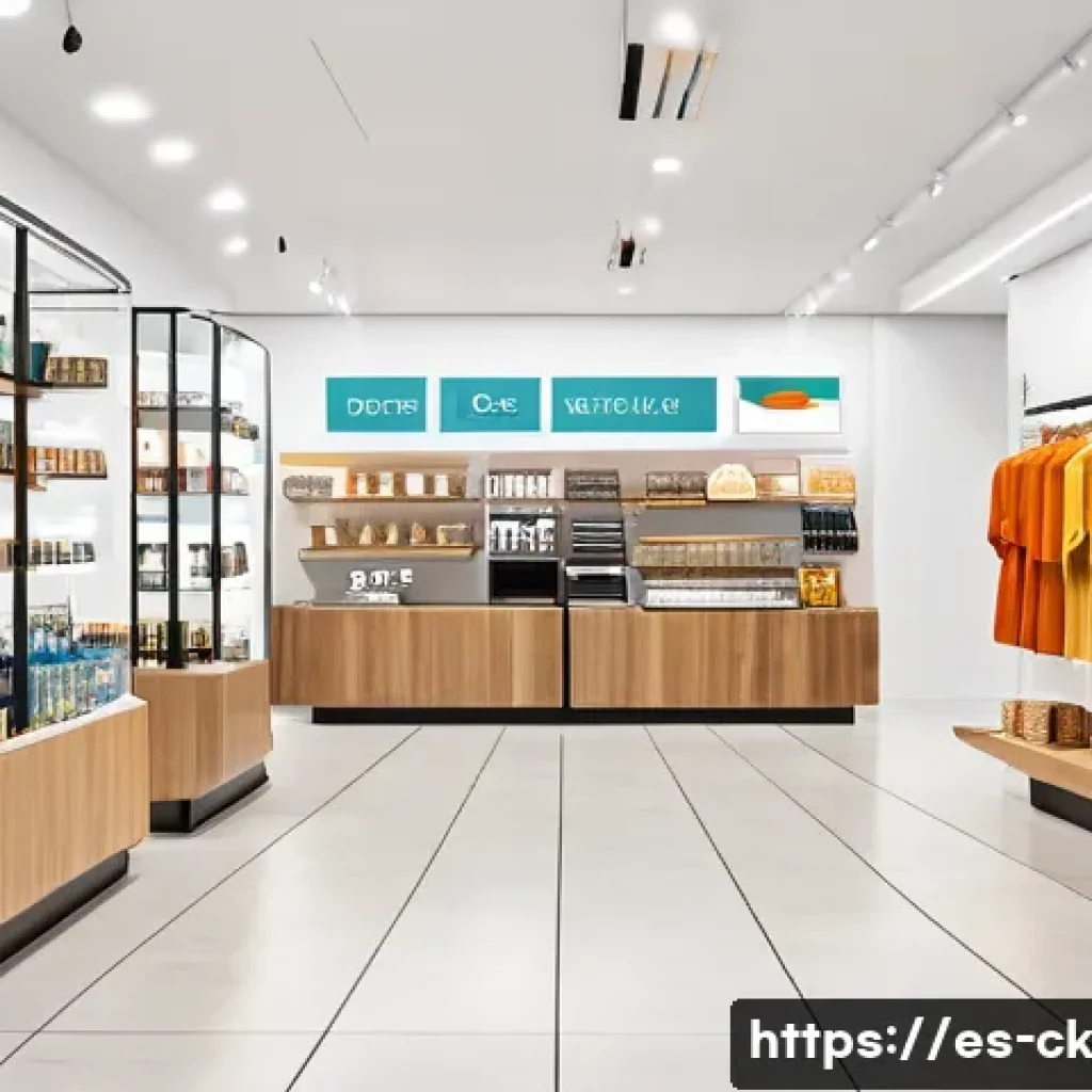 옴니채널 고객 여정 최적화 가이드 - A modern retail environment showcasing seamless omnichannel customer experience: a diverse group of ...